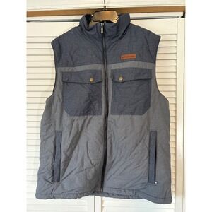 Columbia Sportswear Bluegrass Ridge vest in gray and blue L full zip outdoor‎